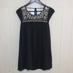 Floral Embroidered Babydoll Dress